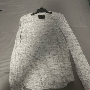 White and black sweater